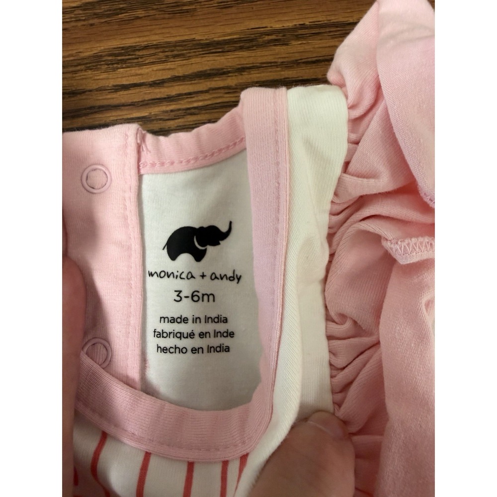 3-6m Monica + Andy Organic Cotton Pink Cupcakes - Picture 3 of 6